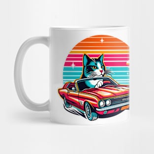 Funny Cat driving a car Mug